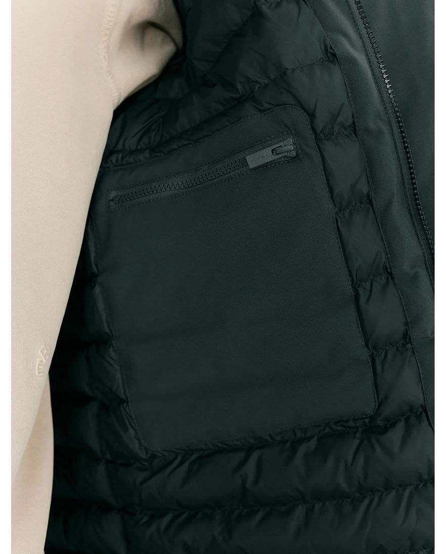 Elvine winterjas Hjalmar slate green effen rits + knoop normale fit