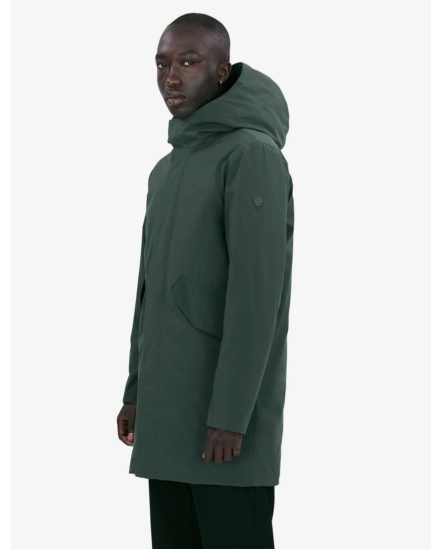 Elvine winterjas Hjalmar slate green effen rits + knoop normale fit