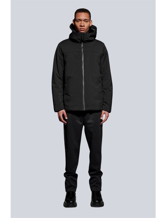 Zwarte winterjas Elvine Phil effen rits normale fit