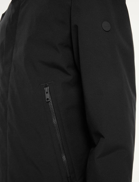 Zwarte winterjas Elvine Vhinner effen rits normale fit