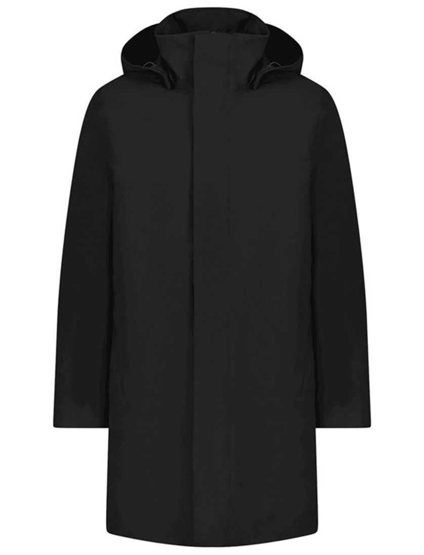 Zwarte winterjas Elvine Jeffrey effen rits normale fit