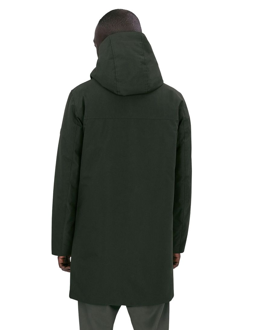 Elvine winterjas Gunter groen effen rits normale fit