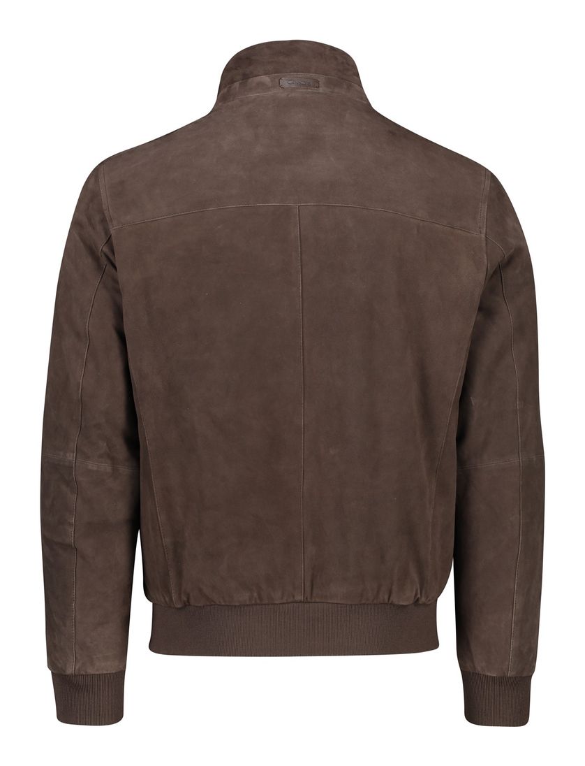 Gimo's winterjas leer bruin normale fit