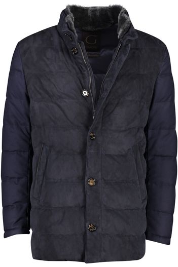 Gimos Gimo's jas blauw afneembare kraag