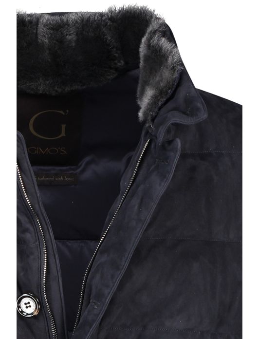 Gimo's jas blauw afneembare kraag