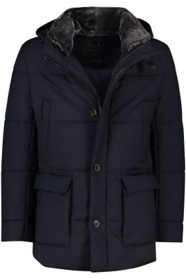 Gimos Gimo's winterjas donkerblauw normale fit waterafstotend