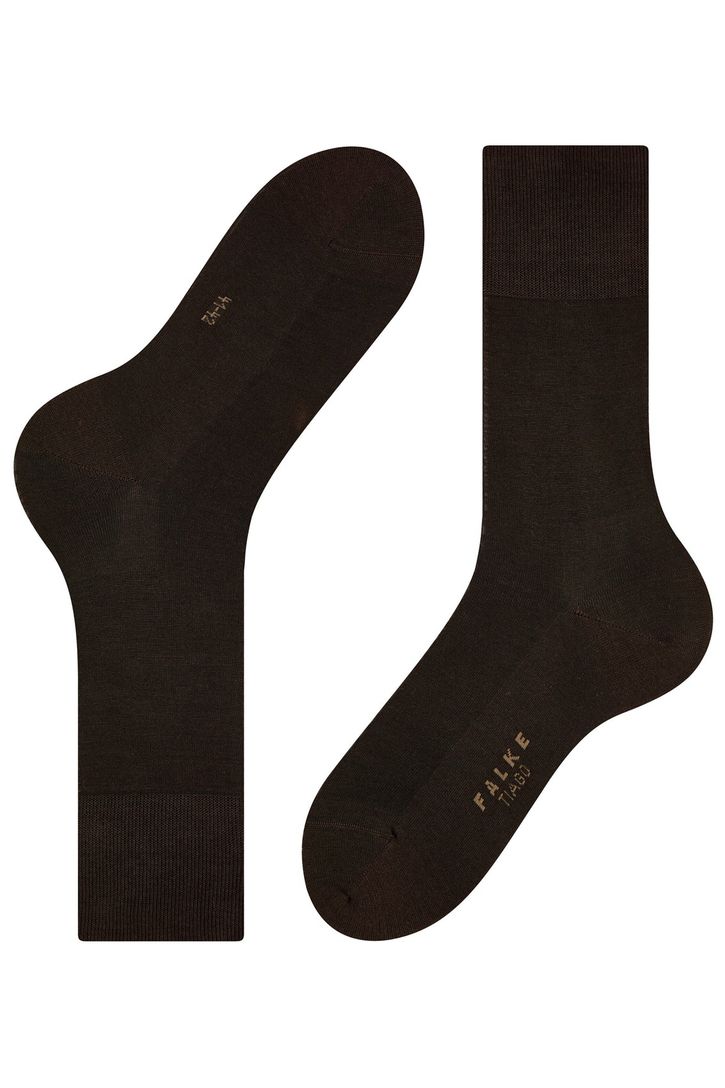 Falke sokken Tiago donkerbruin effen