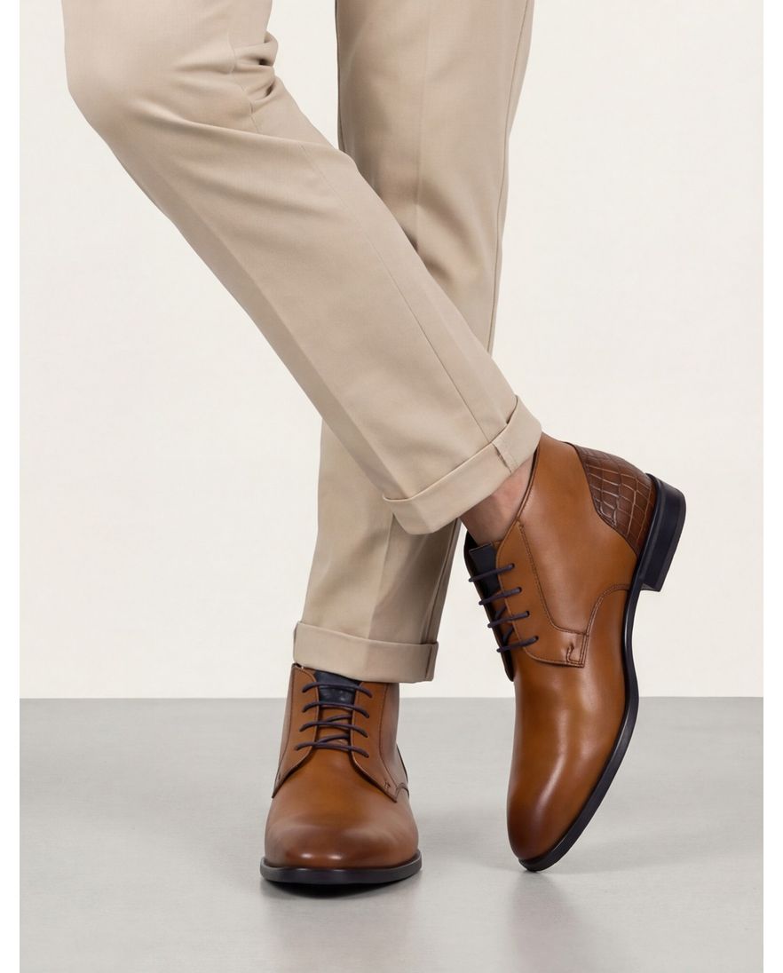 Lederen nette veterschoenen Giorgio bruin