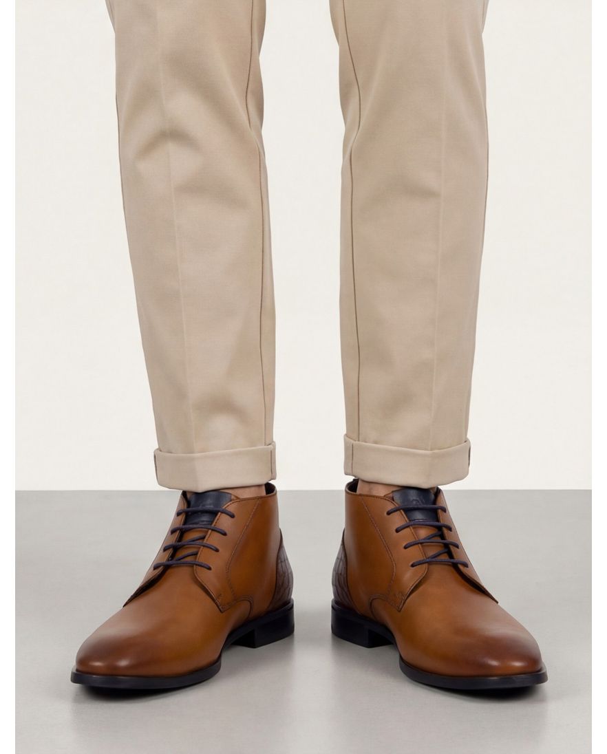 Lederen nette veterschoenen Giorgio bruin