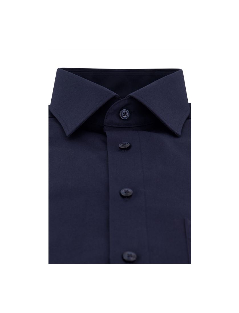 Zakelijk Olymp overhemd normale fit donkerblauw effen