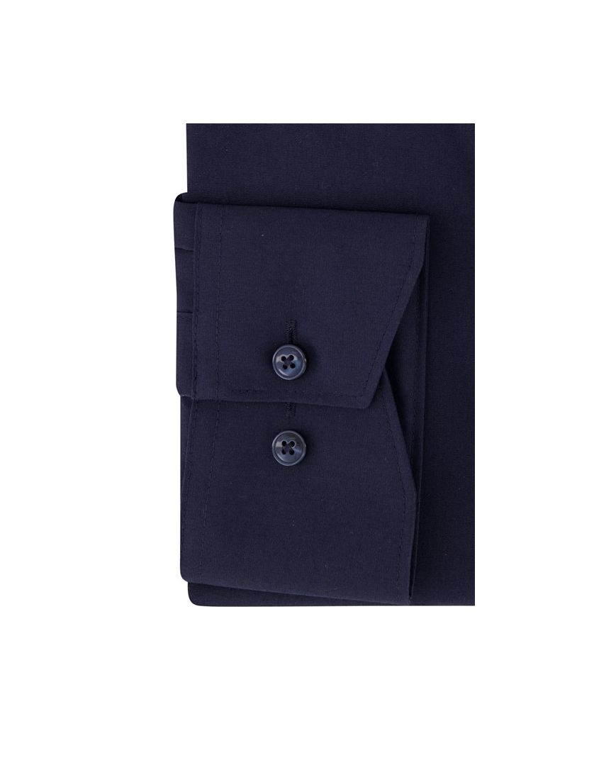 Zakelijk Olymp overhemd normale fit donkerblauw effen