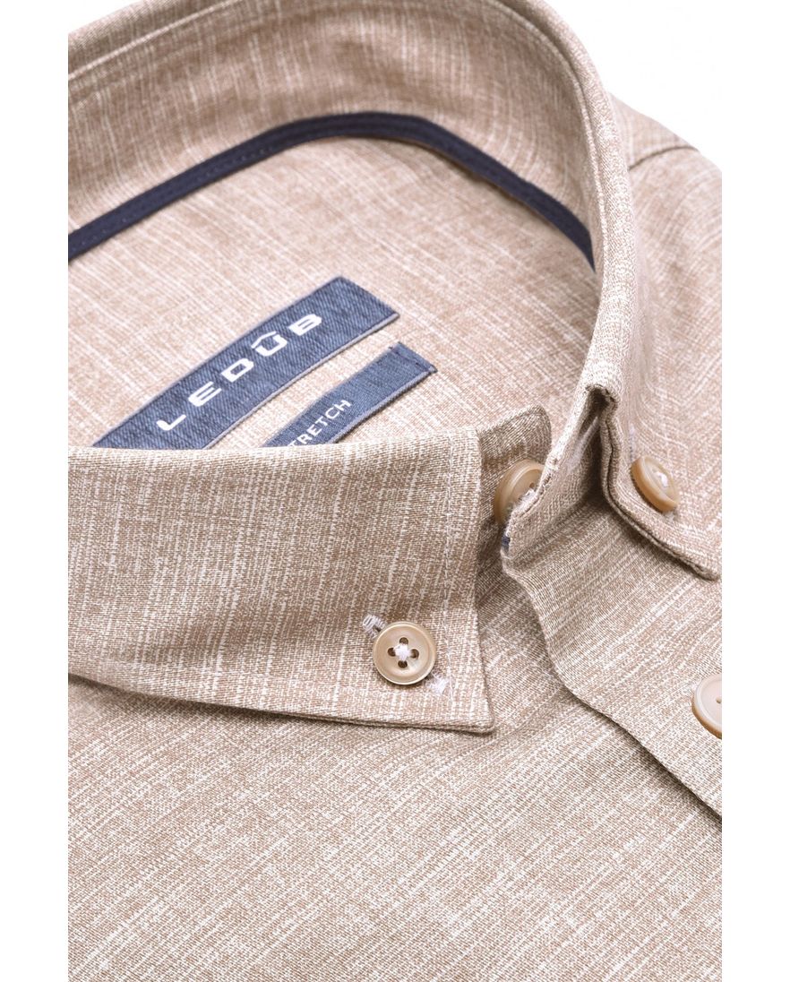 Ledub overhemd Modern Fit zand