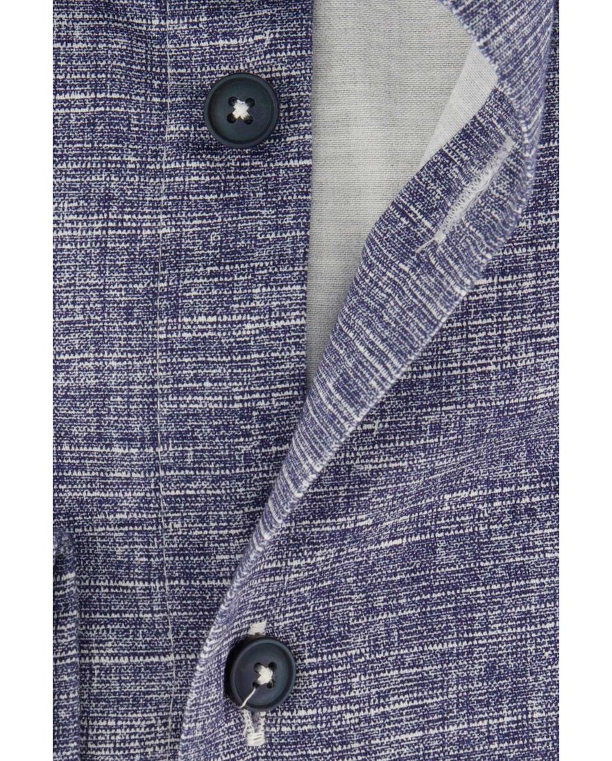 Ledub overhemd modern fit blauw geprint button down