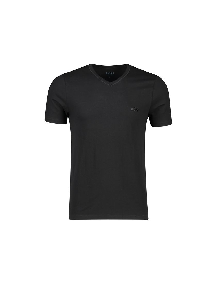 Hugo Boss t-shirt zwart effen 3 pack katoen