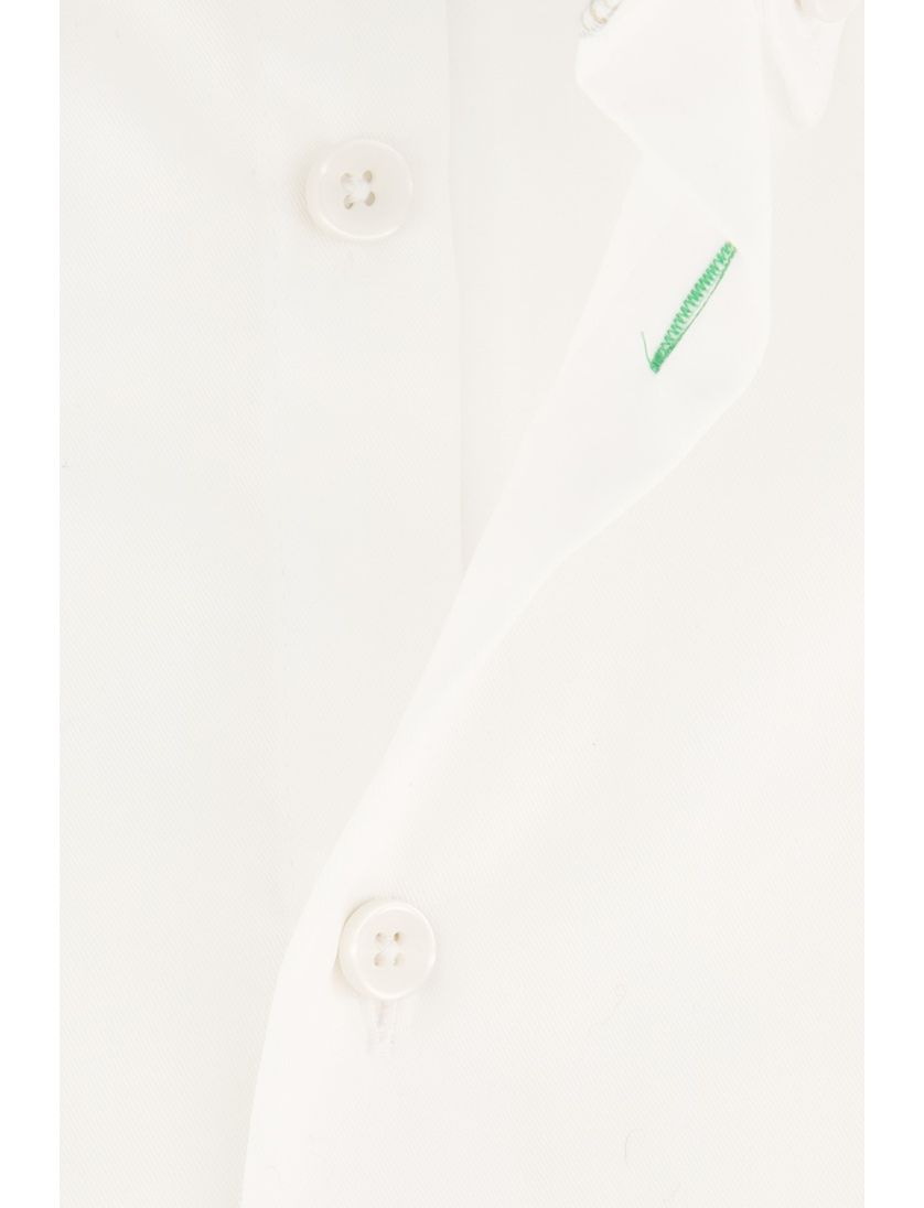 Ledub modern fit wit katoen korte mouw overhemd