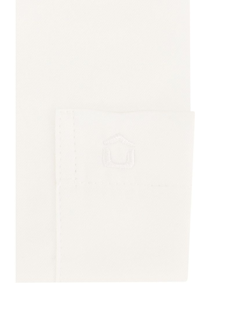 Ledub modern fit wit katoen korte mouw overhemd