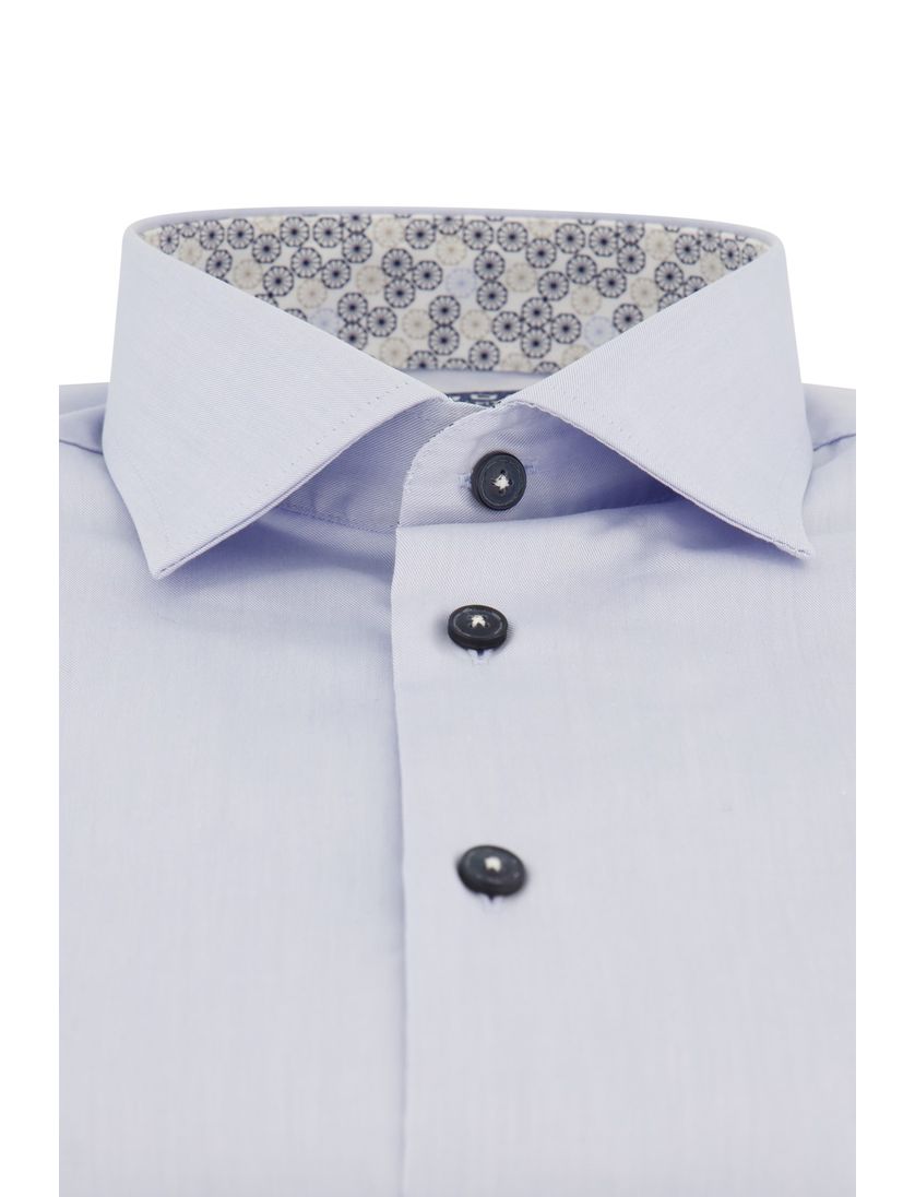 Katoenen Ledub overhemd lichtblauw normale fit