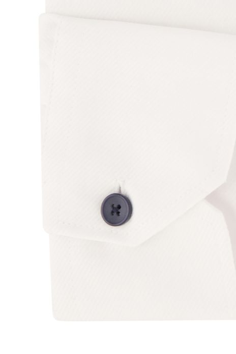 Ledub overhemd Slim Fit wit effen katoen