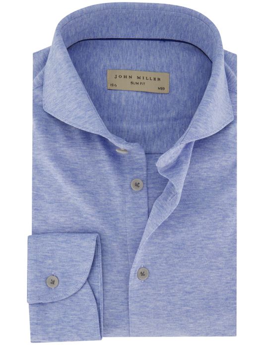 John overhemd blauw slim fit