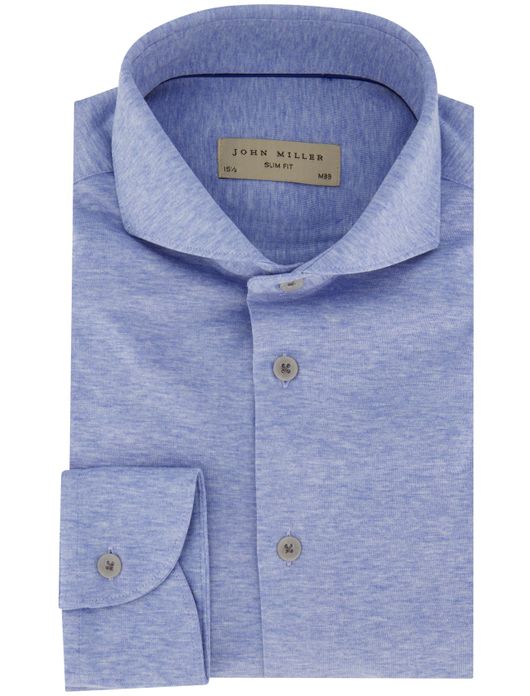 John overhemd blauw slim fit