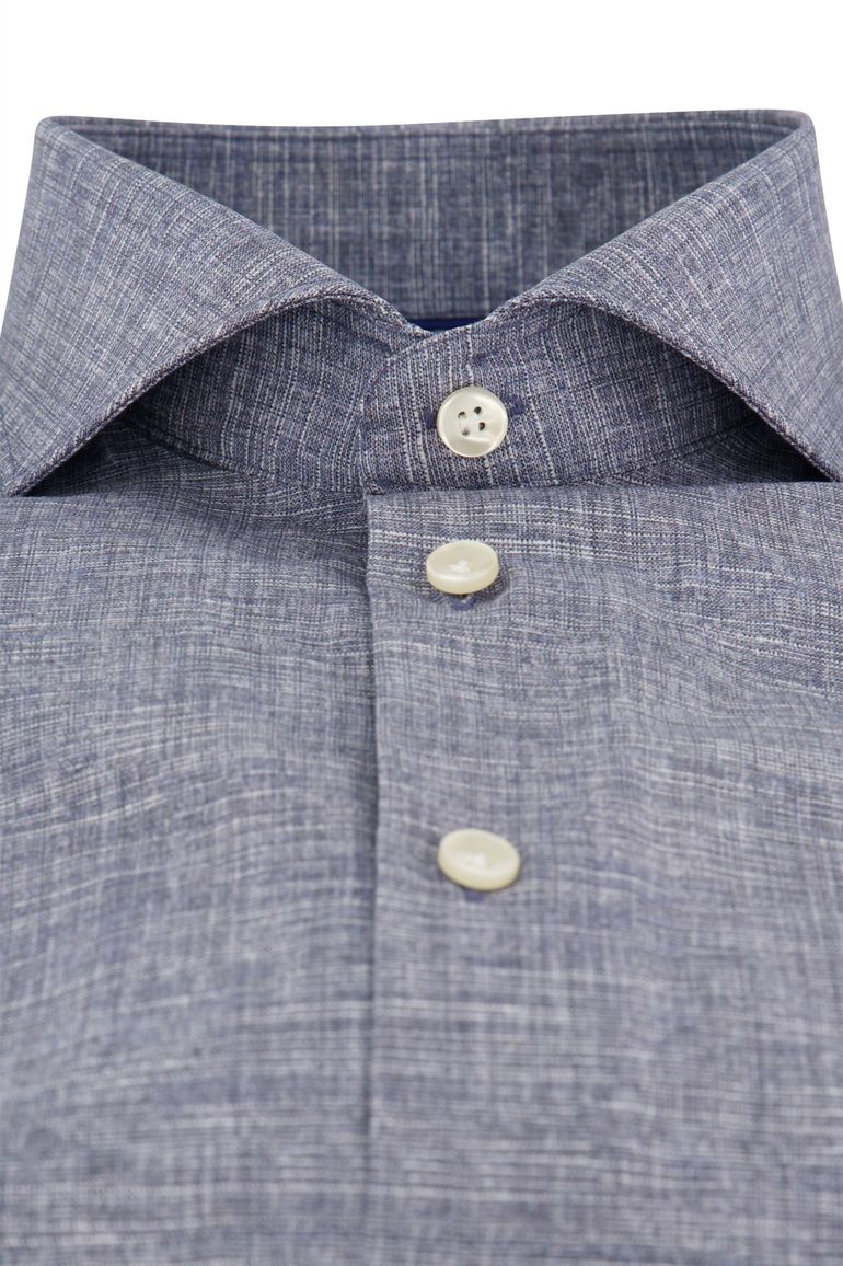 John Miller overhemd blauw slim fit katoen