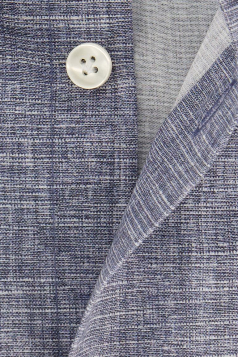 John Miller overhemd blauw slim fit katoen