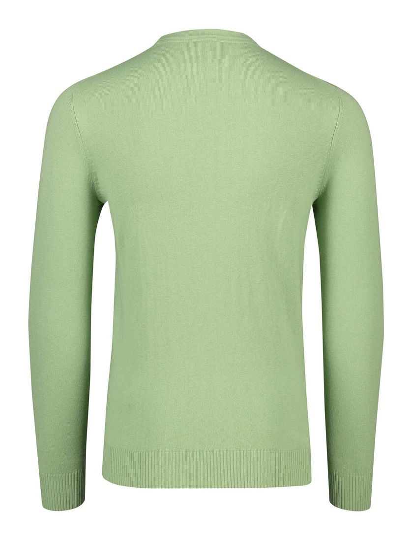 Trui Lyle & Scott groen effen katoen merinowol