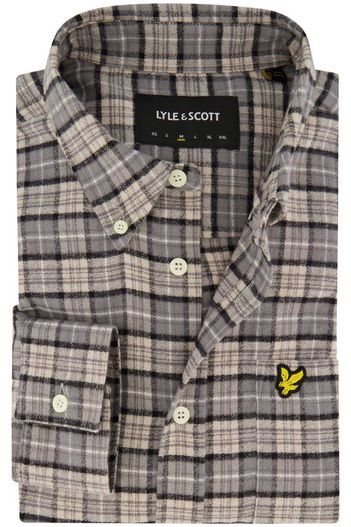Lyle & Scott Lyle & Scott Overhemd grijs geruit