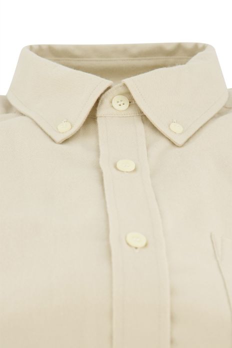 Lyle & Scott overhemd normale fit beige effen katoen