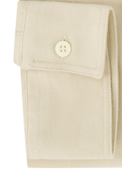 Lyle & Scott overhemd normale fit beige effen katoen