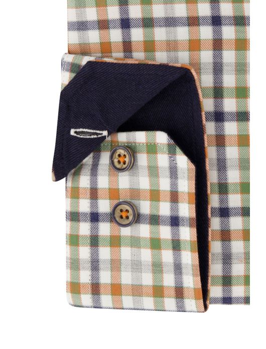 Portofino overhemd oranje regular fit