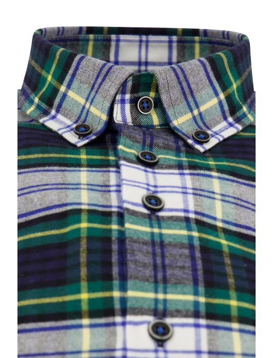 Portofino overhemd groen regular fit