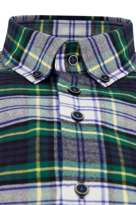 Portofino overhemd wijde fit donkerblauw katoen