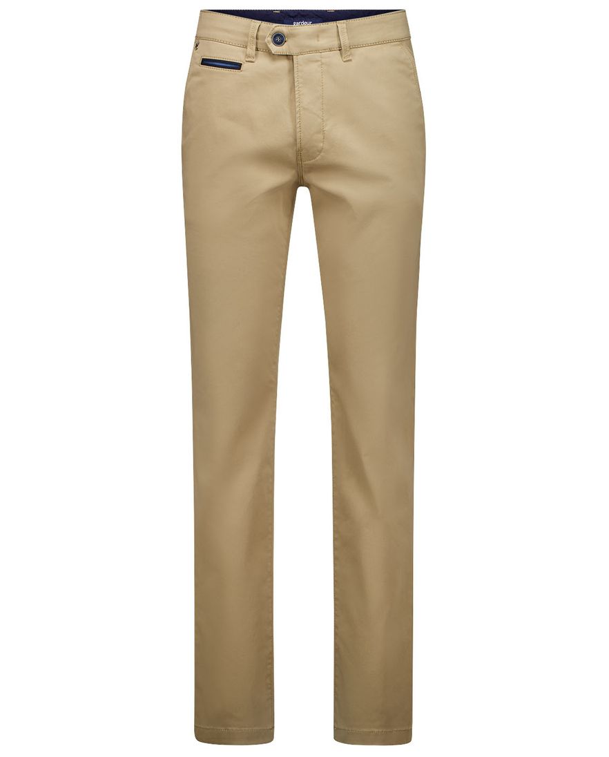 Gardeur katoenen broek Benny zandbeige effen katoen