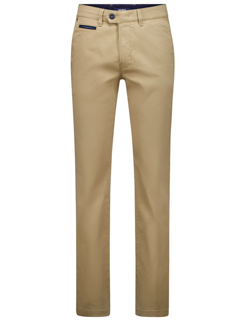 Gardeur katoenen broek zandbeige effen Benny katoen