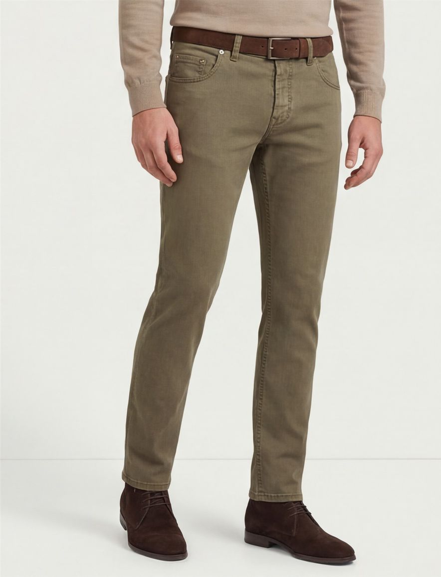 Gardeur Sandro jeans beige effen katoen