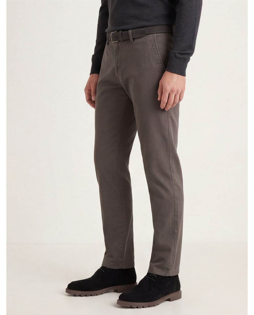 Gardeur katoenen broek bruin effen katoen Savage Slim Fit