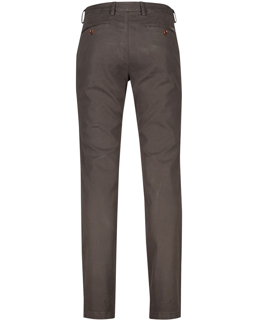 Gardeur katoenen broek bruin effen katoen Savage Slim Fit