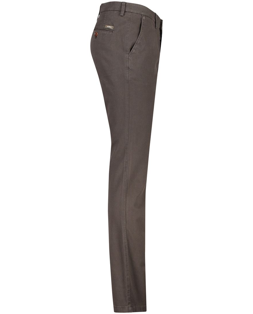 Gardeur katoenen broek bruin effen katoen Savage Slim Fit