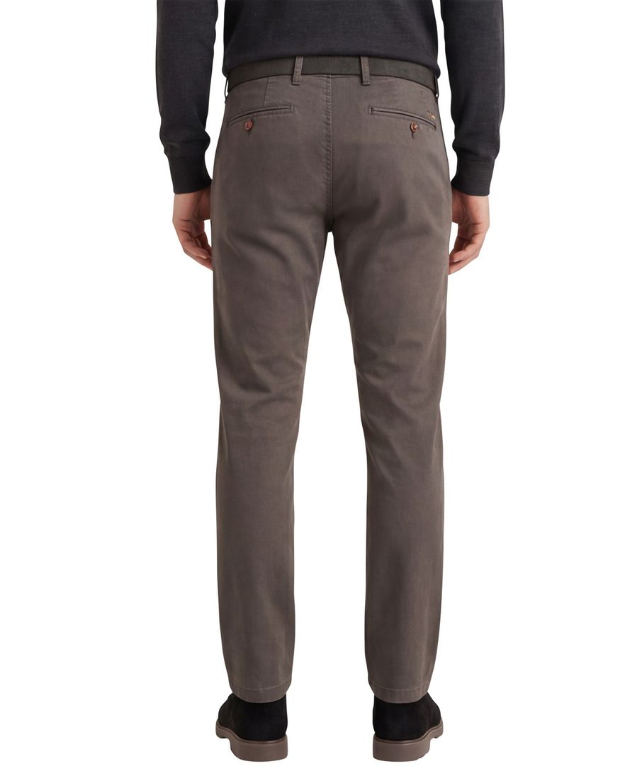 Gardeur katoenen broek bruin effen katoen Savage Slim Fit