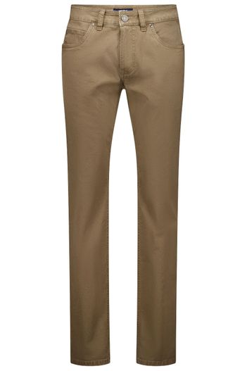 Gardeur Gardeur katoenen jeans Bill bruin effen