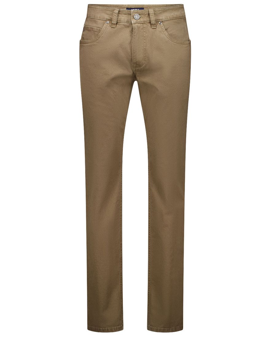 Gardeur katoenen jeans Bill bruin effen