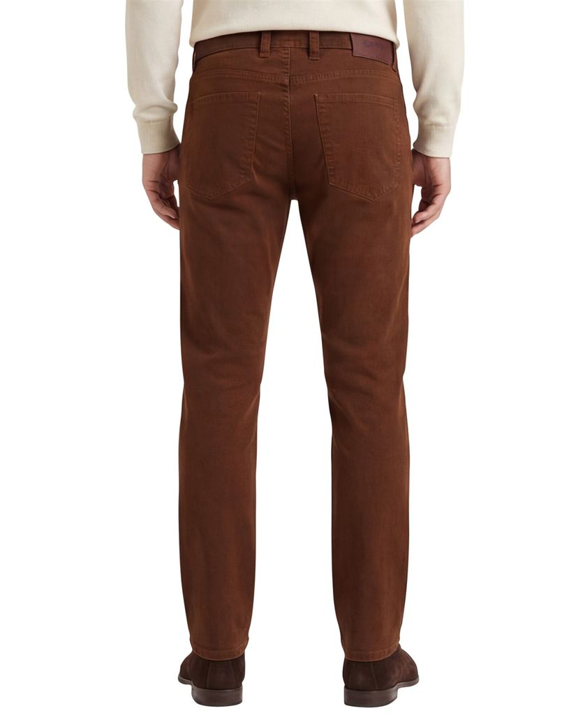 Gardeur jeans cognacbruin Bill effen katoen
