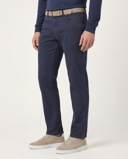 Gardeur jeans Bill blauw effen katoen