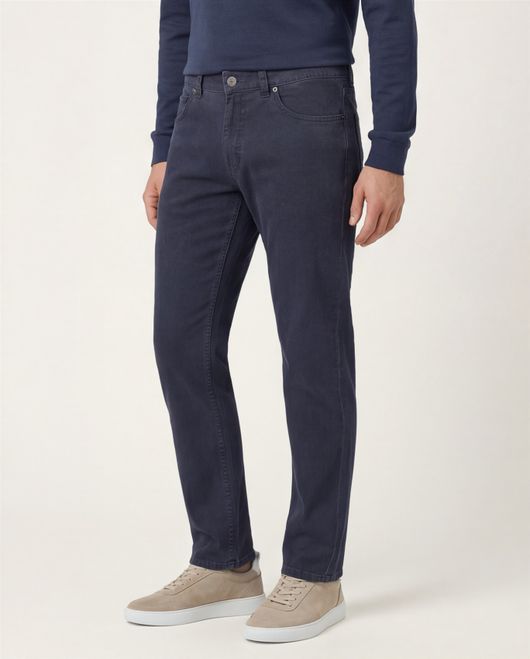 Gardeur jeans Bill blauw effen katoen