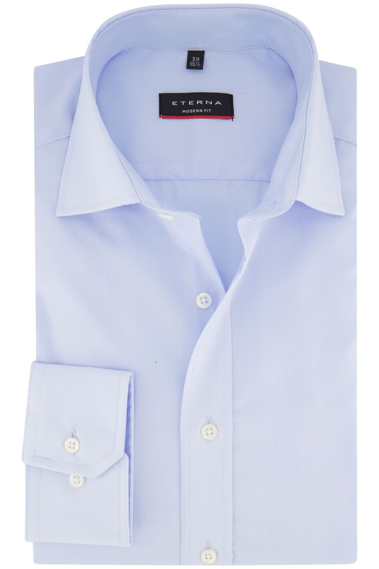 Eterna overhemd modern fit lichtblauw katoen