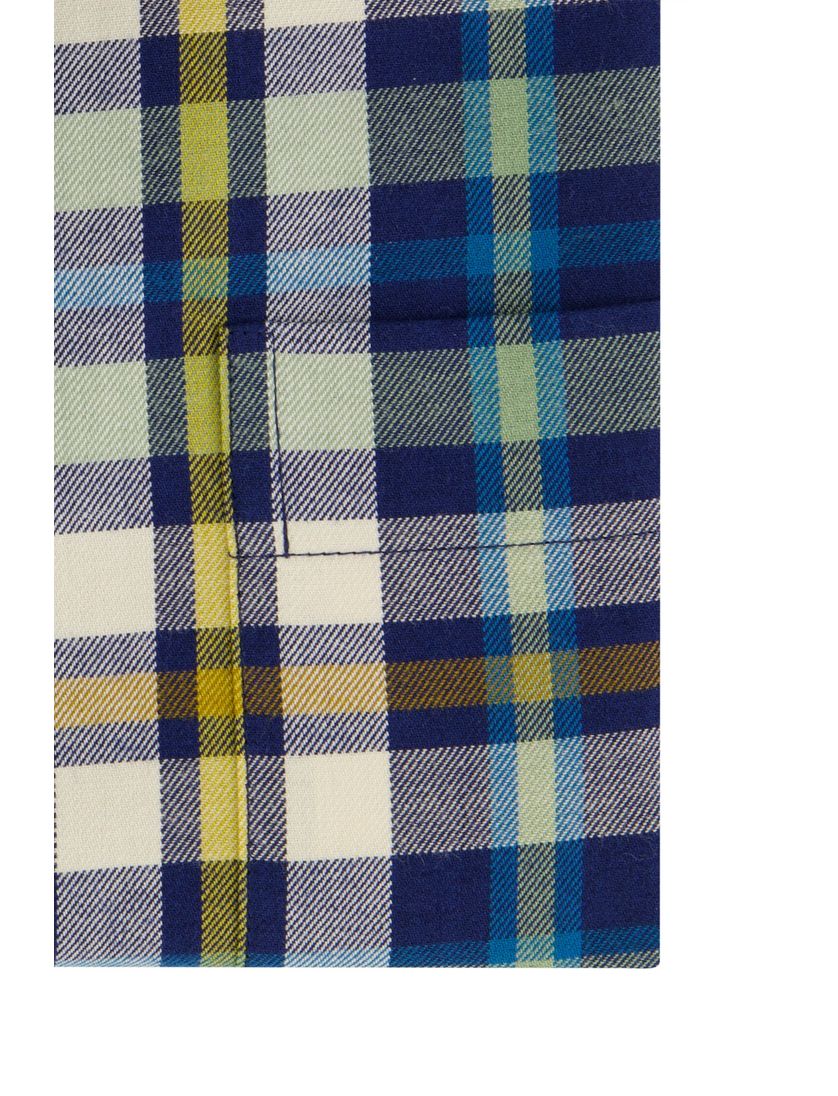 Viyella overhemd blauw geruit katoen