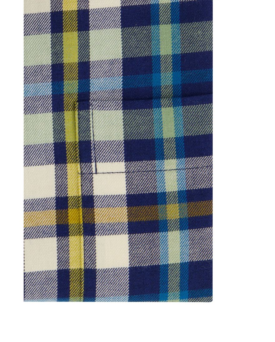 Viyella overhemd katoen blauw geruit