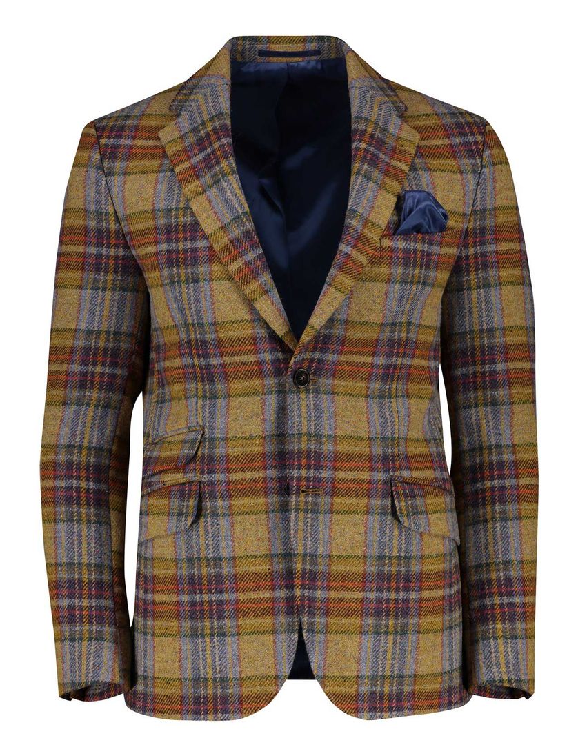 Wellington of Bilmore colbert london PA geel geruit lamswol normale fit