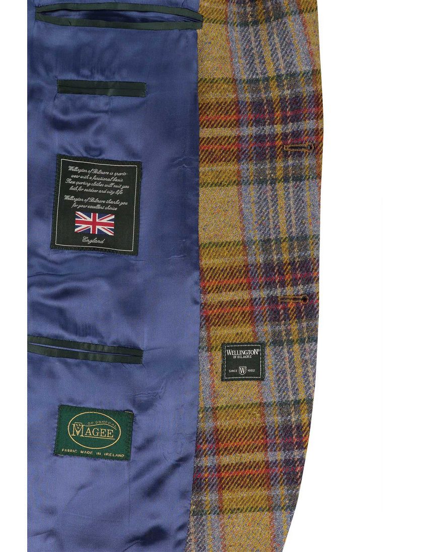 Wellington of Bilmore colbert london PA geel geruit lamswol normale fit